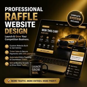 Competition Website Design + Mobile Raffle Apps