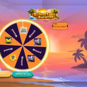 Sunset Surprise Spin The Wheel Instant Game